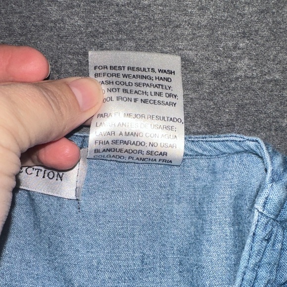 Vintage XL Woven Blue and Beige Button-Up Vest #1 - Picture 3 of 6